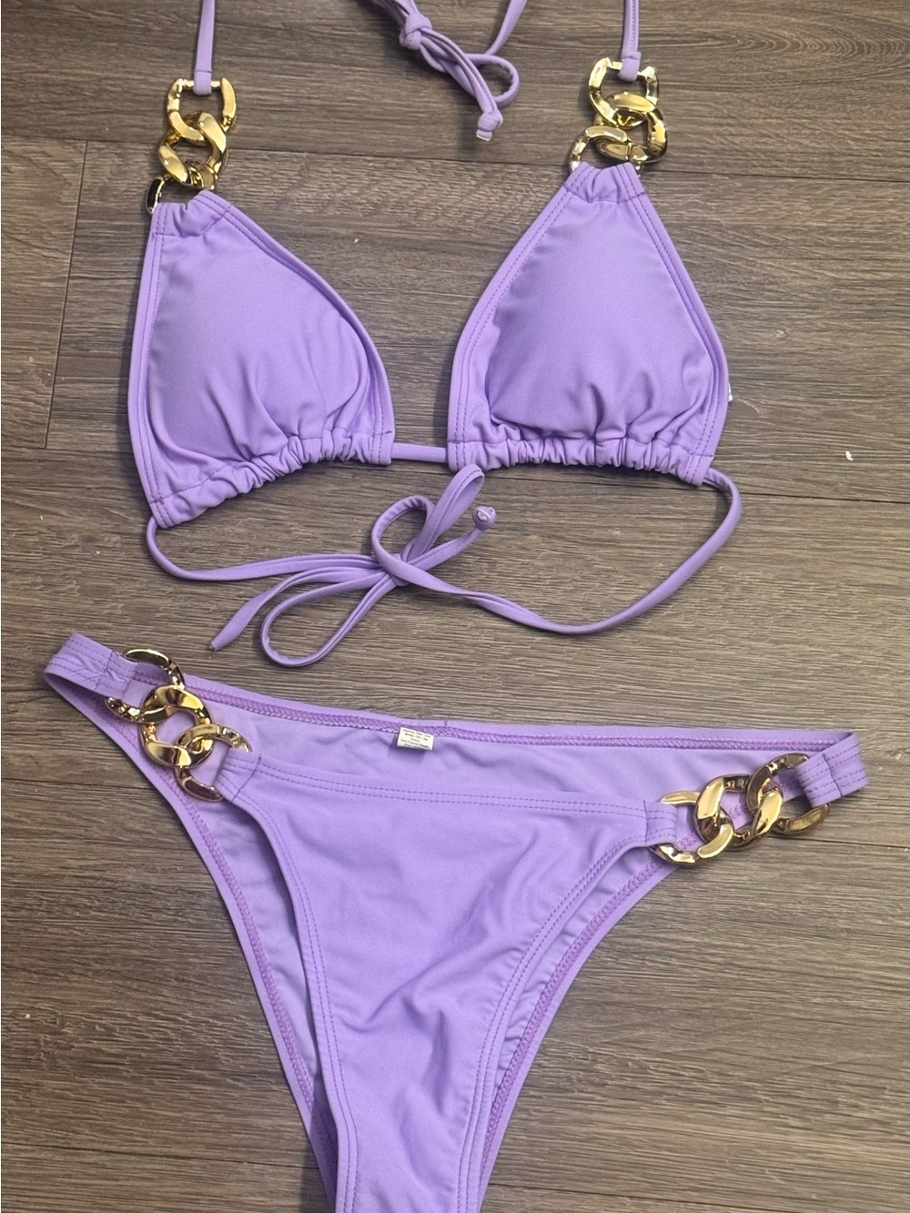 NWOT - PINK Victoria's Secret Lavender Triangle Bikini Set